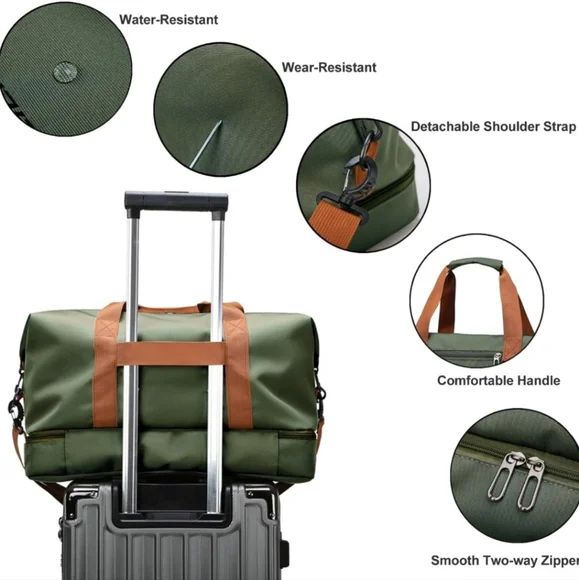 NEW Green Duffle Bag - Picture 10 of 13